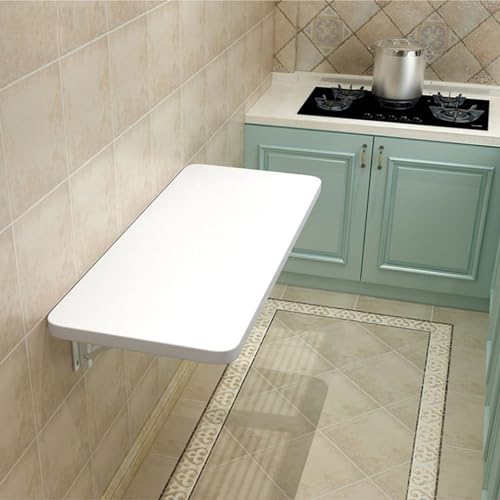 Generisch Klappbare Regalhalterung, strapazierfähig, an der Wand montierter Klapptisch, der Ständer spart Platz, schwebender Klapptisch, geeignet für Esszimmer, Waschküchen, Arbeitszimmer von Generisch