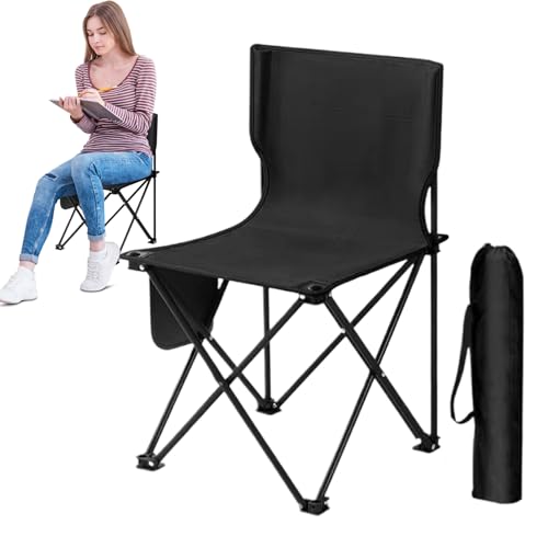Generisch Klappbarer Campingstuhl,Leichter Essstuhl für Picknicks und Outdoor Mahlzeiten - Robuster Hocker Für Garten, Picknick, Terrasse Und von Generisch