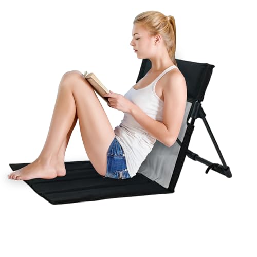 Generisch Klappbarer Strandstuhl,Terassenstuhl Mit Ruckenlehne | Boden Sitz, Atmungsaktiver Hocker Für Reisen Outdoor Aktivitäten Grillen Garten von Generisch