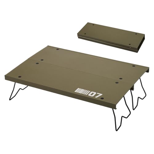 Generisch Klappcampingtisch - Faltbarer Camptabelle Mit Aluminiumlegierung | Falten Sie Camping Table | Stabile Dining Convenience Möbel Im Freien Für Rucksackungen, Garten, Angeln von Generisch