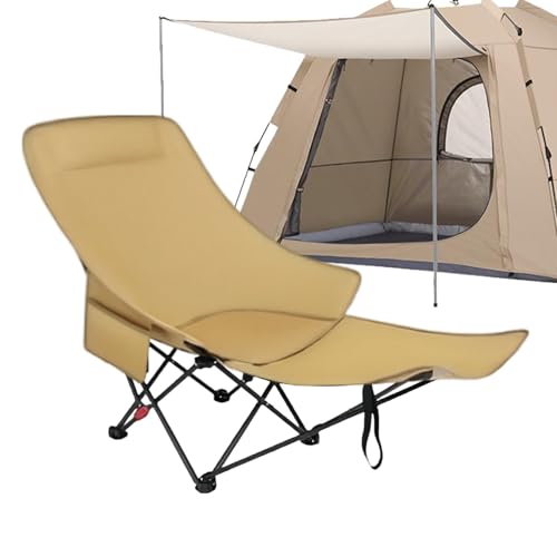 Generisch Klappstuhl Camping - Tragbarer Rasensitz Mit Fußstütze | Verstellbarer Hochlehniger Campingstuhl Für Garten Camping Festivals Picknick von Generisch