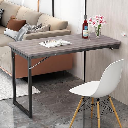 Generisch Klapptisch aus Holz, schwebender Klapptisch, an der Wand montierter Klappschreibtisch, einfach zu montieren, faltbares Design, für Arbeitszimmer, Schlafzimmer, Küche, Zimmer, Restaurant. von Generisch