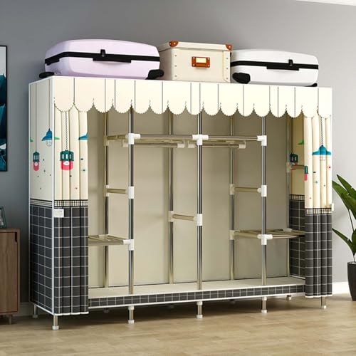 Generisch Kleiderschrank Stoffschrank Stoff Faltschrank Für Schlafzimmer Mit Kleiderstange Stabil Ankleidezimmer Garderobe Für Schlafzimmer Flur Ankleidezimmer Robuster Stoffschrank,D,201x45x170cm Generisch Kleiderschrank Stoffschrank Stoff Faltschrank Für Schlafzimmer Mit Kleiderstange Stabil Ankleidezimmer Garderobe Für Schlafzimmer Flur Ankleidezimmer Robuster Stoffschrank,D,201x45x170cm von Generisch