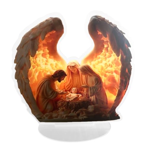 Generisch Kleine Engel Figuren | Engel Statue Mit Flügeln | Acryl 2D Raumdekoration Für Wohnzimmer Schlafzimmer Kaminsims von Generisch