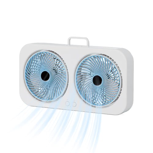 Generisch Kleine Leise Tischventilatoren - Doppelkopf-Kühlventilator,Leiser USB-Aufladbarer Aufhängbarer Ventilator Für Studentenzimmer Fitnessraum Nachttisch Kinderzimmer Schlafzimmer Und Zelt Generisch Kleine Leise Tischventilatoren - Doppelkopf-Kühlventilator,Leiser USB-Aufladbarer Aufhängbarer Ventilator Für Studentenzimmer Fitnessraum Nachttisch Kinderzimmer Schlafzimmer Und Zelt von Generisch
