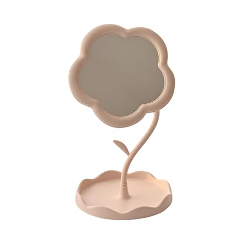 Generisch Kosmetikspiegel ，Schminkspiegel，Tischspiegel，Form Einer Blume Rasierspiegel Standspiegel Klein Schmink Spiegelmake Up Spiegel Makeup Mirror (B) von Generisch