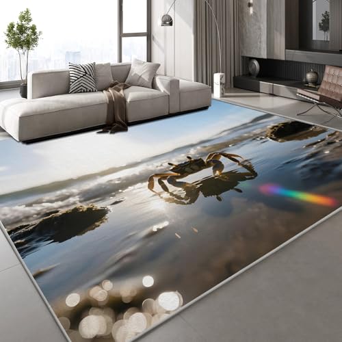 Generisch Krabbe Strand Teppich Kinderteppich Modern 3D Natur Landschaft Teppich Kinderzimmer Kurzflor Teppiche rutschfeste Spielteppiche für Schlafzimmer Wohnzimmer Zimmer 150x210 cm Generisch Krabbe Strand Teppich Kinderteppich Modern 3D Natur Landschaft Teppich Kinderzimmer Kurzflor Teppiche rutschfeste Spielteppiche für Schlafzimmer Wohnzimmer Zimmer 150x210 cm von Generisch