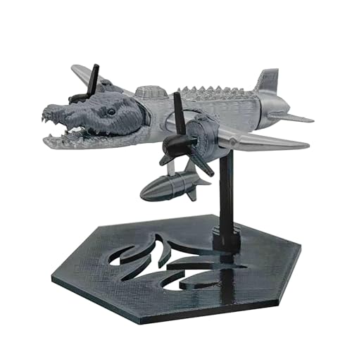 Generisch Kreative Krokodil Kampfjet Dekofigur Originelle Themen Ornament Einzigartiger Charme für Zuhause & Büro Auffälliges Sammlerstück Moderne Tischdekoration für Wohnzimmer & Arbeitszimmer von Generisch