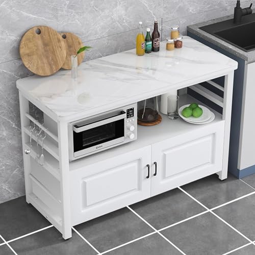 Generisch Küchen-Bäckerregal mit Stauraum, Mikrowellenständer und Arbeitsplatte – Esszimmer Buffet Sideboard Speisekammerschrank von Generisch