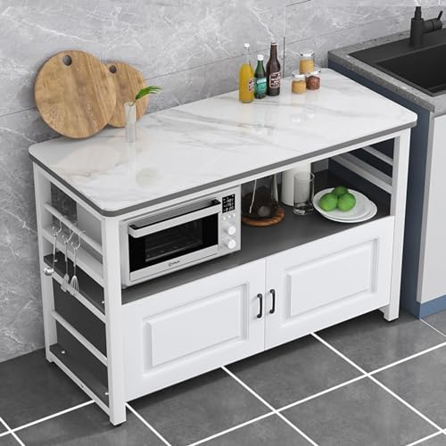 Generisch Küchen-Bäckerregal mit Stauraum, Mikrowellenständer und Arbeitsplatte – Esszimmer Buffet Sideboard Speisekammerschrank von Generisch