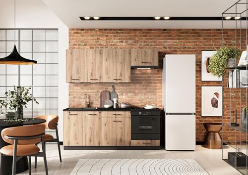 Generisch Küchenset Anika Küchenblock 200 cm Küchenzeile Küchenmöbel Komplett Einbauküche Artisan Eiche Generisch Küchenset Anika Küchenblock 200 cm Küchenzeile Küchenmöbel Komplett Einbauküche Artisan Eiche von Generisch