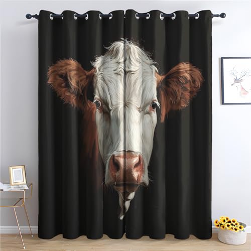 Generisch Kuh Vorhang, Niedliche Kuh Gardinen,2er Set Verdunkelungsvorhang, Farmyard Animal Vorhänge, Wohnzimmer Kinderzimmer Schlafzimmer Thermovorhang Schallschutz Blickdichte vorhänge, 220x215 cm Generisch Kuh Vorhang, Niedliche Kuh Gardinen,2er Set Verdunkelungsvorhang, Farmyard Animal Vorhänge, Wohnzimmer Kinderzimmer Schlafzimmer Thermovorhang Schallschutz Blickdichte vorhänge, 220x215 cm von Generisch