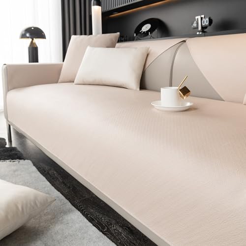Generisch Kunstleder Couch ÜBerzug L U-Form Sofa Kissen üBerwurf Decke 1 2 3 4 Sitzer Universaler Sofabezug Leicht wasserdichte Sofa Decken FüR Haushalte Mit Hunden(90X120cm,B) von Generisch