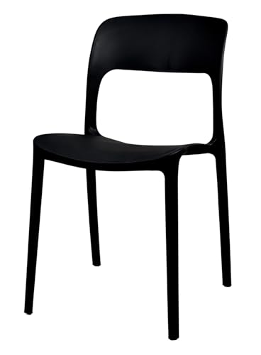 Generisch Kunststoffstuhl Mono Schwarz von Generisch
