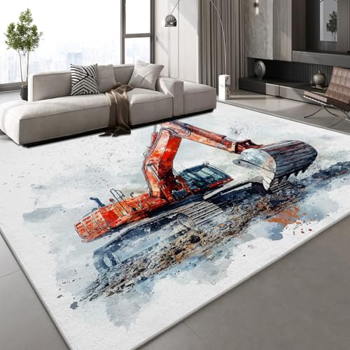 Generisch Kurzflor Teppich 3D Bagger Baufahrzeug Teppich Matten rutschfeste FußMatte Aquarellmalerei Kunst Muster Kinder Spielteppiche FüR Schlafzimmer Flur Wohnzimmer Boden 50x80 cm Generisch Kurzflor Teppich 3D Bagger Baufahrzeug Teppich Matten rutschfeste FußMatte Aquarellmalerei Kunst Muster Kinder Spielteppiche FüR Schlafzimmer Flur Wohnzimmer Boden 50x80 cm von Generisch