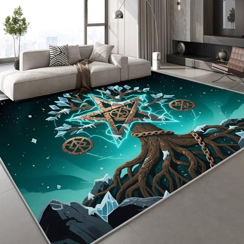 Generisch Kurzflor Teppich 3D Baum des Lebens Kunst Teppich Matten rutschfeste FußMatte Abstrakt Universum Muster Kinder Spielteppiche FüR Schlafzimmer Flur Wohnzimmer Boden 140x200 cm Generisch Kurzflor Teppich 3D Baum des Lebens Kunst Teppich Matten rutschfeste FußMatte Abstrakt Universum Muster Kinder Spielteppiche FüR Schlafzimmer Flur Wohnzimmer Boden 140x200 cm von Generisch
