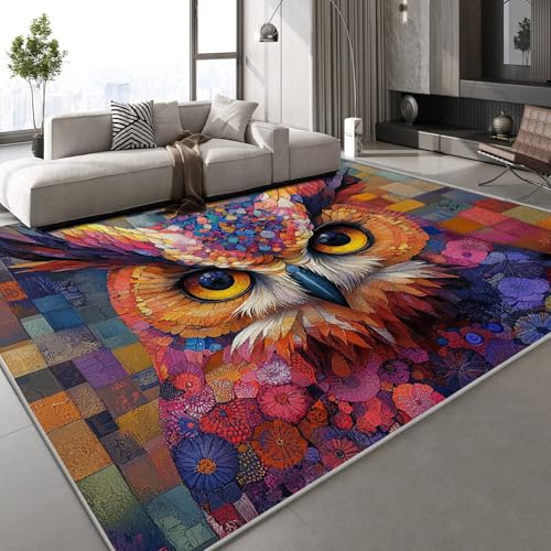 Generisch Kurzflor Teppich 3D Eule Bemalt Teppich Matten rutschfeste FußMatte Abstrakt Kunst Muster Kinder Spielteppiche FüR Schlafzimmer Flur Wohnzimmer Boden 180x240 cm Generisch Kurzflor Teppich 3D Eule Bemalt Teppich Matten rutschfeste FußMatte Abstrakt Kunst Muster Kinder Spielteppiche FüR Schlafzimmer Flur Wohnzimmer Boden 180x240 cm von Generisch