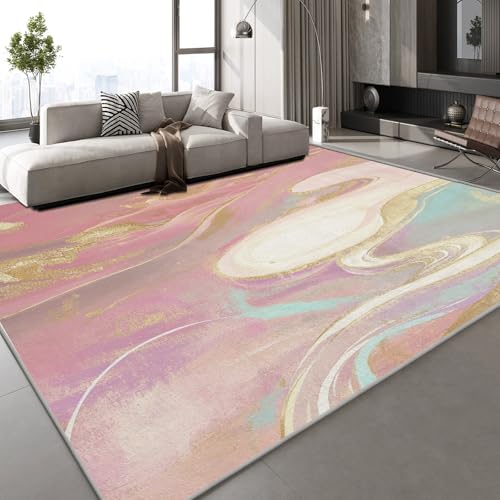 Generisch Kurzflor Teppich 3D Marmor Abstrakt Teppich Matten rutschfeste FußMatte Modern Textur Muster Kinder Spielteppiche FüR Schlafzimmer Flur Wohnzimmer Boden 180x240 cm von Generisch