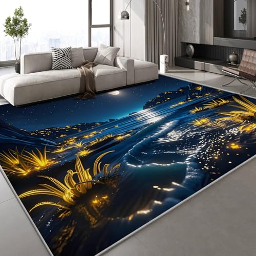 Generisch Kurzflor Teppich 3D Meer Pflanzen Teppich Matten rutschfeste FußMatte Mond Natur Muster Kinder Spielteppiche FüR Schlafzimmer Flur Wohnzimmer Boden 140x200 cm Generisch Kurzflor Teppich 3D Meer Pflanzen Teppich Matten rutschfeste FußMatte Mond Natur Muster Kinder Spielteppiche FüR Schlafzimmer Flur Wohnzimmer Boden 140x200 cm von Generisch