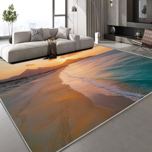Generisch Kurzflor Teppich 3D Sonnenuntergang Meer Teppich Matten rutschfeste FußMatte Landschaft Natur Muster Kinder Spielteppiche FüR Schlafzimmer Flur Wohnzimmer Boden 100x150 cm Generisch Kurzflor Teppich 3D Sonnenuntergang Meer Teppich Matten rutschfeste FußMatte Landschaft Natur Muster Kinder Spielteppiche FüR Schlafzimmer Flur Wohnzimmer Boden 100x150 cm von Generisch