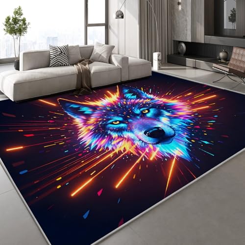 Generisch Kurzflor Teppich 3D Wolf Tier Teppich Matten rutschfeste FußMatte Leuchtend Abstrakt Muster Kinder Spielteppiche FüR Schlafzimmer Flur Wohnzimmer Boden 180x240 cm Generisch Kurzflor Teppich 3D Wolf Tier Teppich Matten rutschfeste FußMatte Leuchtend Abstrakt Muster Kinder Spielteppiche FüR Schlafzimmer Flur Wohnzimmer Boden 180x240 cm von Generisch