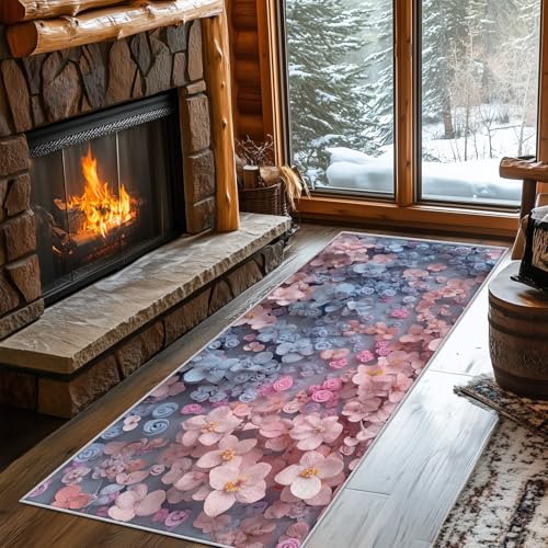 Generisch Läufer Flur Blumen 3D, Waschbarer Teppich Läufer Hülse Blumenknospen Bunt Schön Blumen 60x180, Küchenteppich, Eingangsbereich, Bettvorleger, Schlafzimmer Deko, rutschfest, Kurzflor d170 Generisch Läufer Flur Blumen 3D, Waschbarer Teppich Läufer Hülse Blumenknospen Bunt Schön Blumen 60x180, Küchenteppich, Eingangsbereich, Bettvorleger, Schlafzimmer Deko, rutschfest, Kurzflor d170 von Generisch