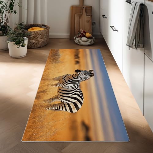 Generisch Lang rutschfest Flur Läufer Teppich 50 x 140 cm, Waschbar Savanne Zebra Korridor TeppichLäufer für Flur Natur Schlafzimmer Wohnzimmer Teppichmatte Dauerhaft Küchenteppich Generisch Lang rutschfest Flur Läufer Teppich 50 x 140 cm, Waschbar Savanne Zebra Korridor TeppichLäufer für Flur Natur Schlafzimmer Wohnzimmer Teppichmatte Dauerhaft Küchenteppich von Generisch