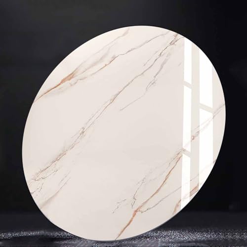 Generisch Lazy Susan Servierplatte Marmor Rund Drehplatte 60-100cm für Esszimmer Großer Drehbares Tablett Tischplatte von Generisch