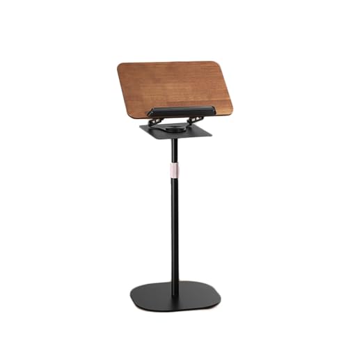 Generisch Lesehalter Mit Doppeltem Verwendungszweck,2-in-1-Bodenbuchständer,Basis Um 360 ° Drehbar,for Lehrbücher,Tablets(Black,Adjustable 51-119cm) von Generisch