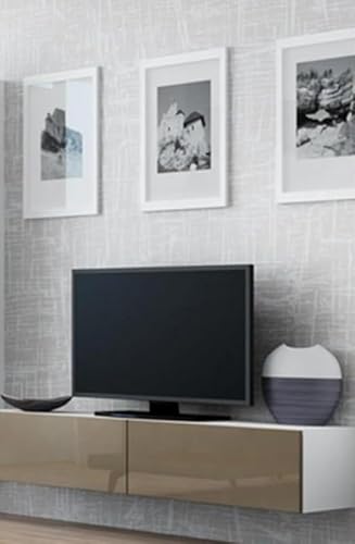 Generisch Letztes Stück! TV-Lowboard VIGO 140 – Weiß Matt/Latte Hochglanz von Generisch