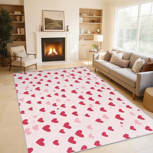 Generisch Liebesherz Teppich, Teppich Schlafzimmer Wohnzimmer Rot-Rosa Süße Mädchen, Wohnzimmerteppich Schlafzimmer Dekoration rutschfeste Waschbar Flanell 160x230 cm V-M10 Generisch Liebesherz Teppich, Teppich Schlafzimmer Wohnzimmer Rot-Rosa Süße Mädchen, Wohnzimmerteppich Schlafzimmer Dekoration rutschfeste Waschbar Flanell 160x230 cm V-M10 von Generisch
