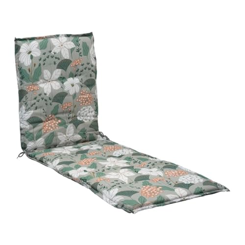 Generisch Liegenauflage - 60 x 190 cm - Grün - Weiß - Pfirsichfarben - mit Stehsaum von Generisch