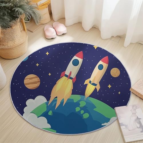 Generisch Lila Runder Teppich Wohnzimmer 180 cm rutschfest Läufer Waschbar Teppiche Kurzflor Weich Runder Läufer Cartoon Rakete Erde Planet for Wohnzimmer Schlafzimmer Studie Heimbüro Generisch Lila Runder Teppich Wohnzimmer 180 cm rutschfest Läufer Waschbar Teppiche Kurzflor Weich Runder Läufer Cartoon Rakete Erde Planet for Wohnzimmer Schlafzimmer Studie Heimbüro von Generisch