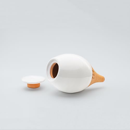 Generisch Lutoya Klein | Handgefertigte handwerkliche Olla aus 100% Keramik | Freistehender Wasserdiffusor für gesunde Pflanzen | Langsame Bewässerung | Einfach effektiv | OYA Europa - 20 cl (Weiß) von Generisch