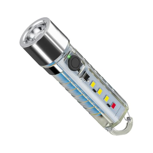 Generisch MINI LED TORCE KEYCHIAVE - Schlüsselbund mit tragbarer Fackel | Tragbare Reiselampe | Zubehör stabile Beleuchtung Schlüsselbund ideal für Camping -Wanderwanderungsausrüstung von Generisch