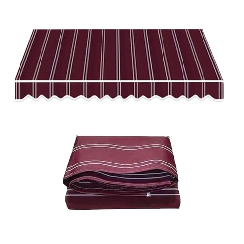 Generisch Markisenbespannung Markisen Ersatzstoff Sonnenschutz Markisenstoff Ersatz Balkon Markisentuch Ersatzstoff 2,3,4,5,6,7 m(ohne Rahmen)(Rot,7x2m/23x6.5ft) von Generisch