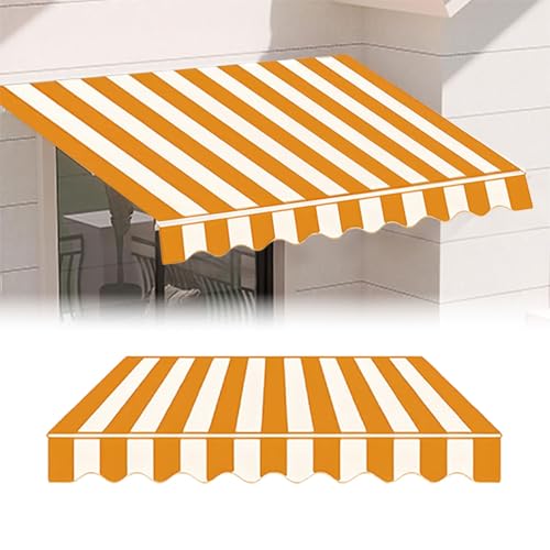 Generisch Markisenbespannung ersatzstoff 2/3/4/5/6/7 m Ersatz Markisentuch Balkon Markise Sonnenschutz Markiesenstoff für Terrasse,Balkon,Garten(Yellow,3.5x2m/11.5x6.5ft) von Generisch