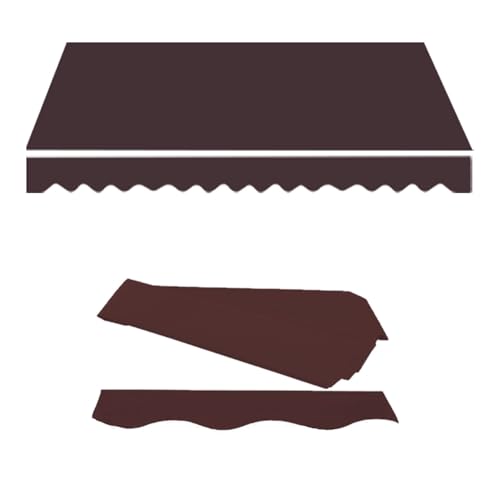 Generisch Markisenbespannung ersatzstoff 3,4,5,6 m Sonnenschutz Markisentuch Ersatzstoff Markiesenstoff Polyester für Terrassen wasserabweisend Markisen Ersatzstoff(Coffee,6x2m/20x6.5ft) von Generisch