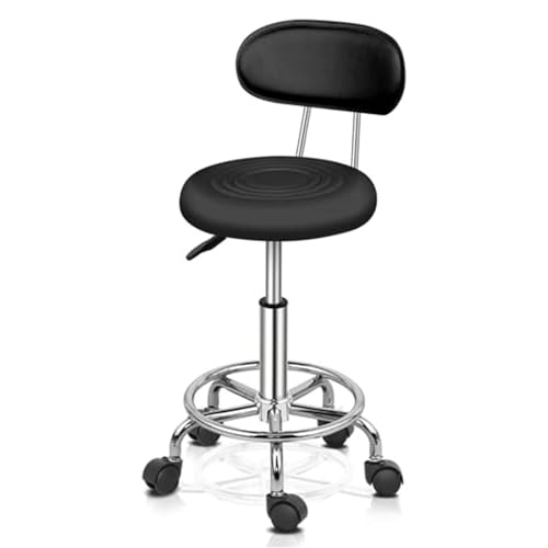 Generisch Mehrzweck-Rollhock-Rundhocker mit Rädern für EIN verstellbares Spa-Zeichnungshocker Schwarz Pulley-with-backrest Generisch Mehrzweck-Rollhock-Rundhocker mit Rädern für EIN verstellbares Spa-Zeichnungshocker Schwarz Pulley-with-backrest von Generisch