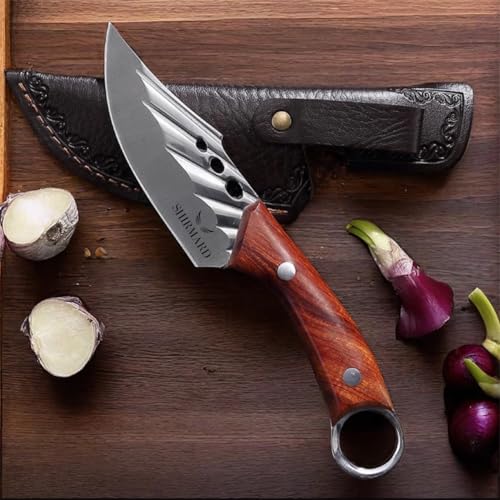 Generisch Messer Outdoor Multifunktional Adventure Camping Messer Mit Lederscheide von Generisch
