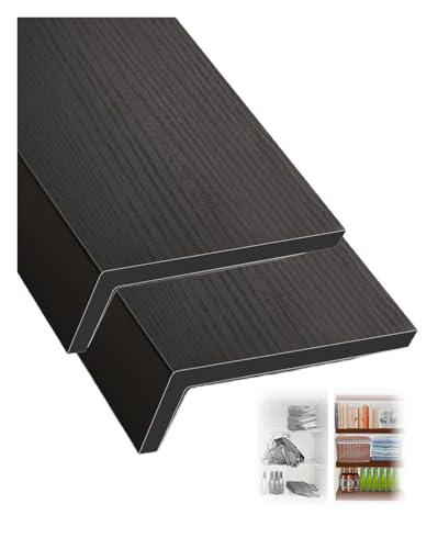 Generisch Metallregalabdeckungen for Drahtregale, Drahtregal-Abdeckungsregal, PVC-Regalkappe aus Kunstholz(Black,25x9x2in/64x23x5cm) von Generisch