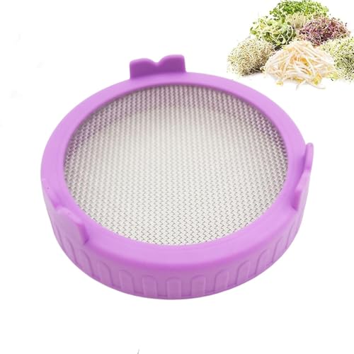 Generisch Microgreens Anzuchtset, Samenkeimung Set, Weithals-Einmachglas-Sprossen Set Mit Einem Feinmaschigen Deckel Für Den Anbau Von Brokkolisprossen, Luzerne, Samen Einmachgläser Mit Deckel von Generisch