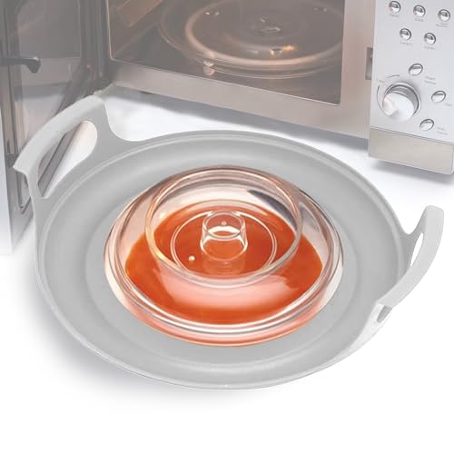 Generisch Microwave Cools Caddy with Handles, Microwave Plate Stacker for Heating Food, Microwave Accessories Carrying Tray for Bowls, Plates von Generisch