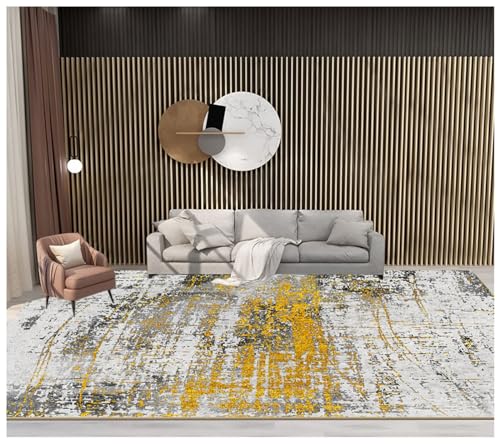 Generisch Modern Waschbar Teppich für Wohnzimmer Heimbüro,Abstrakt Gestaltung Tragbar,Zuhause Dekoration Boden Matte für Schlafzimmer und Esszimmer(Color:G,Size:60X160CM) von Generisch