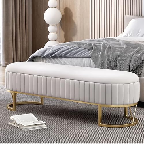 Generisch Moderne Ottomane, Schuhbank Eingangsbereich im Wohnzimmer, Ovale Polsterbank for Das Bettende im Schlafzimmer von Generisch
