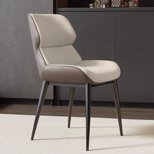 Generisch Moderner Esstuhl Set mit 2 dicken gepolsterten Lederküchenstühlen mit Rückenlehne und Armlehnen Casual Reception Stuhl für Küchentheke Home Office von Generisch