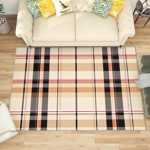 Generisch Moderner Kurzflor Flanell Teppich Wohnzimmer 80x150 cm, HolzfäLler-Gittergeometrie Waschbar & rutschfest TPR Teppich Hellbraun Extra Weichteppich für Schlafzimmer, Küche und Esszimmer Generisch Moderner Kurzflor Flanell Teppich Wohnzimmer 80x150 cm, HolzfäLler-Gittergeometrie Waschbar & rutschfest TPR Teppich Hellbraun Extra Weichteppich für Schlafzimmer, Küche und Esszimmer von Generisch