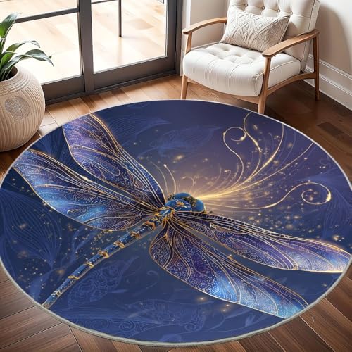 Generisch Moderner Kuscheliger Wohnzimmer Runder Teppich Größe:80 cm, Traumhafte Libellen-Illustration Kurzflor Waschbar Teppiche Flauschig Weich Rot Stilvoll rutschfest Teppich Rund Pflegeleicht Generisch Moderner Kuscheliger Wohnzimmer Runder Teppich Größe:80 cm, Traumhafte Libellen-Illustration Kurzflor Waschbar Teppiche Flauschig Weich Rot Stilvoll rutschfest Teppich Rund Pflegeleicht von Generisch