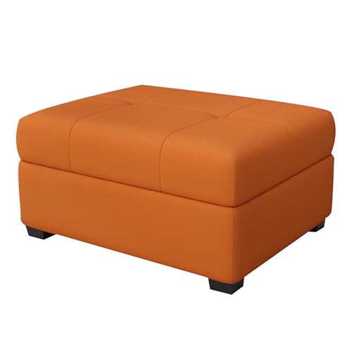 Generisch Moderner Ottoman mit Stauraum, vielseitige Bank mit Stauraumsitzen, Ottomanenbank fürs Bett, für Wohnzimmer, Schlafzimmereingangsbereich (blau, 120 cm) von Generisch