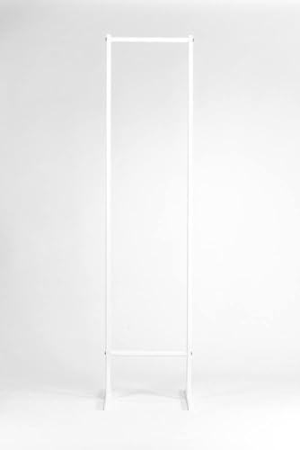Generisch Moderner freistehender Kleiderständer aus Metall – Garderobenständer für Flur, Schlafzimmer & Ankleidezimmer – Stabiler Kleiderständer im Industrial Design (Weiß, 40cm) von Generisch
